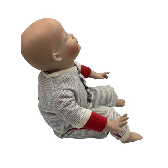 Vintage Yolanda Bello Signed Michael Baseball Baby Boy Porcelain Doll 11" - Picture 4 of 16